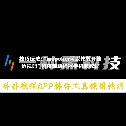 技巧玩法:“wepoker可以作弊开挂透视吗”科技辅助神器手机版教程-第3张图片