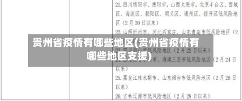 贵州省疫情有哪些地区(贵州省疫情有哪些地区支援)