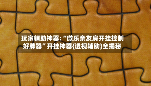 玩家辅助神器:“微乐亲友房开挂控制好牌器”开挂神器{透视辅助}全揭秘-第2张图片