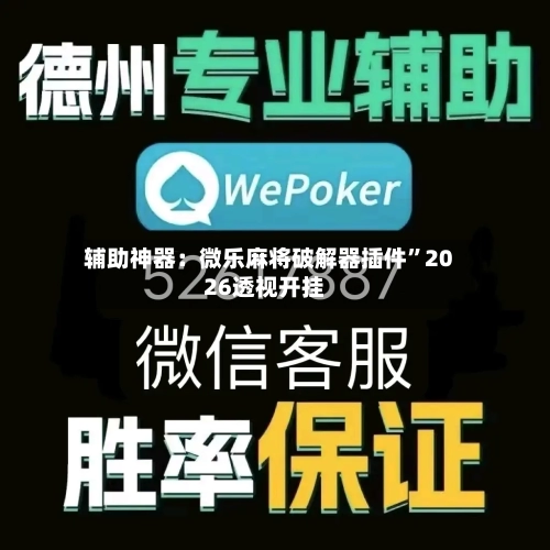 辅助神器：微乐麻将破解器插件”2026透视开挂