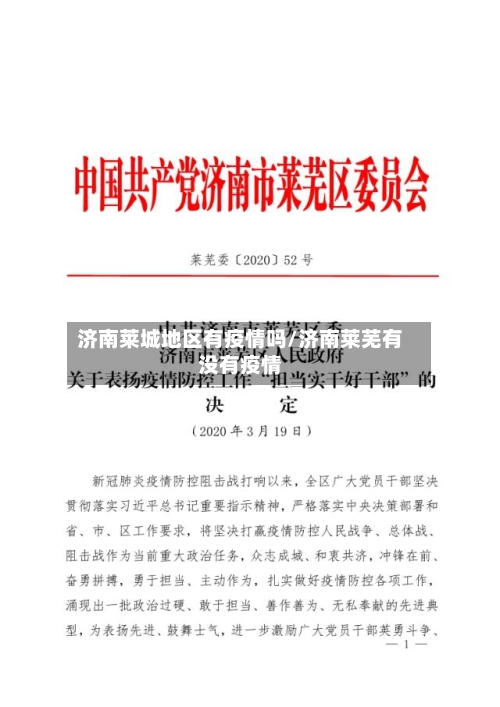 济南莱城地区有疫情吗/济南莱芜有没有疫情-第3张图片