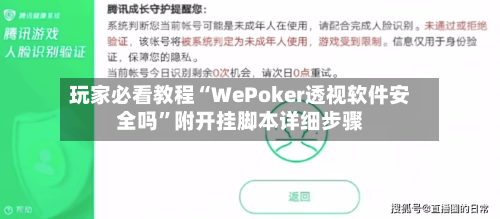玩家必看教程“WePoker透视软件安全吗	”附开挂脚本详细步骤-第2张图片