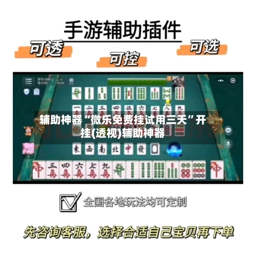 辅助神器“微乐免费挂试用三天”开挂(透视)辅助神器