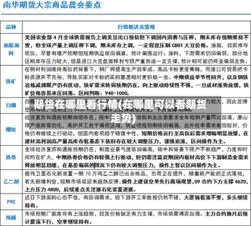 期货在哪里看行情(在哪里可以看期货走势)-第2张图片