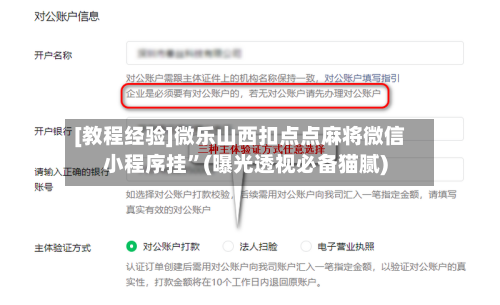 [教程经验]微乐山西扣点点麻将微信小程序挂”(曝光透视必备猫腻)