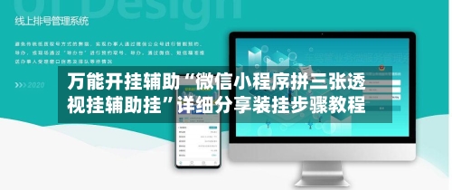 万能开挂辅助“微信小程序拼三张透视挂辅助挂”详细分享装挂步骤教程-第2张图片