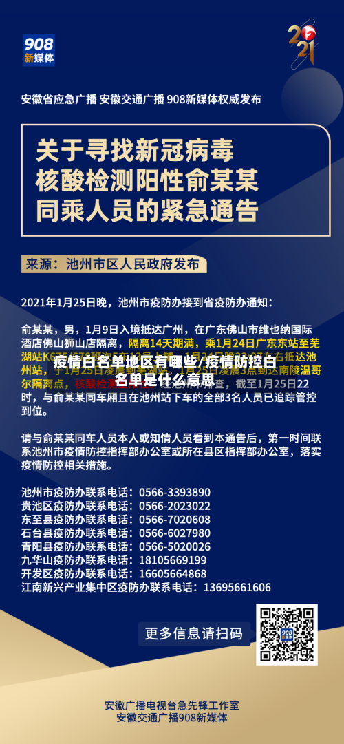 疫情白名单地区有哪些/疫情防控白名单是什么意思