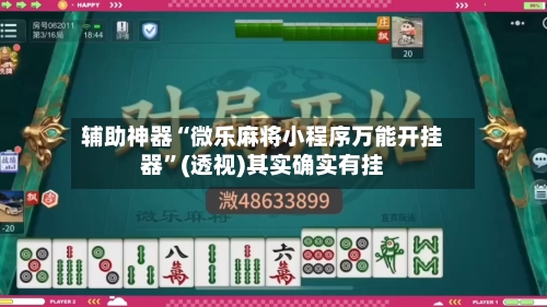 辅助神器“微乐麻将小程序万能开挂器	”(透视)其实确实有挂-第3张图片