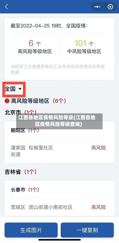 江西各地区疫情风险等级(江西各地区疫情风险等级查询)