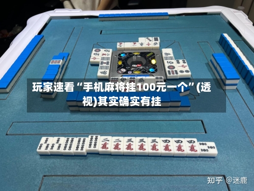 玩家速看“手机麻将挂100元一个”(透视)其实确实有挂-第3张图片