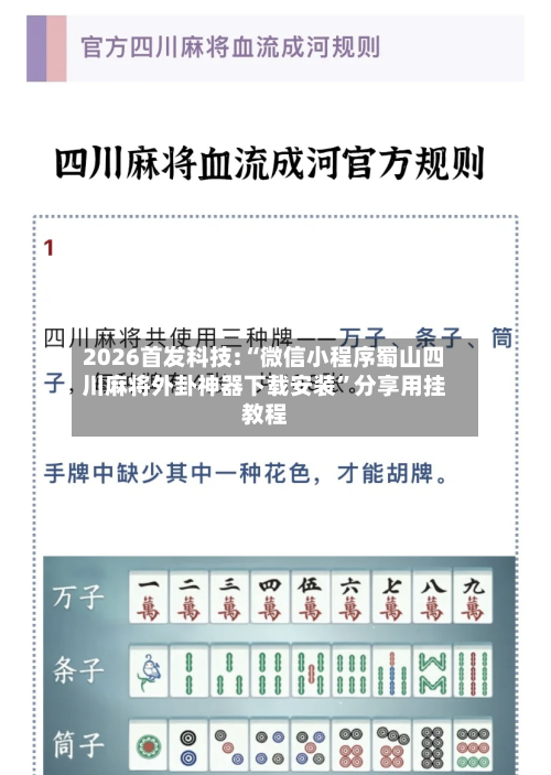 2026首发科技:“微信小程序蜀山四川麻将外卦神器下载安装”分享用挂教程-第3张图片
