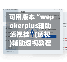 可用版本“wepokerplus辅助透视挂”(透视)辅助透视教程-第2张图片