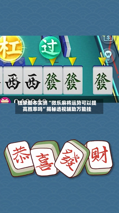 独家脚本实测“微乐麻将运势可以提高胜率吗	”揭秘透视辅助万能挂-第2张图片