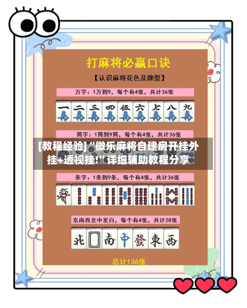 [教程经验]“微乐麻将自建房开挂外挂+透视挂!”详细辅助教程分享