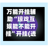 万能开挂辅助“琼戏互娱能不能开挂”开挂(透视)辅助教程-第3张图片