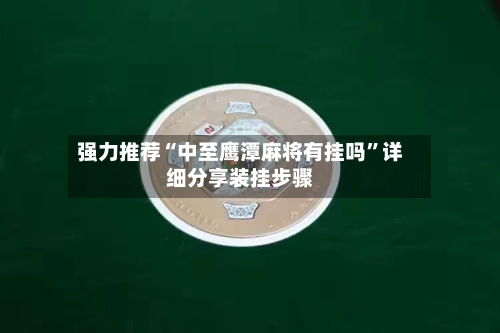 强力推荐“中至鹰潭麻将有挂吗”详细分享装挂步骤-第2张图片