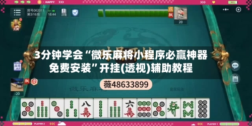 3分钟学会“微乐麻将小程序必赢神器免费安装”开挂(透视)辅助教程-第2张图片