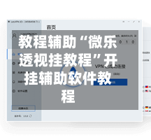 教程辅助“微乐透视挂教程”开挂辅助软件教程-第2张图片