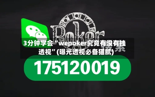 3分钟学会“wepoker究竟有没有挂透视”(曝光透视必备猫腻)-第2张图片