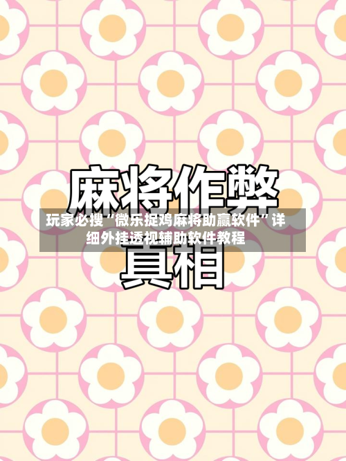 玩家必搜“微乐捉鸡麻将助赢软件	”详细外挂透视辅助软件教程-第2张图片