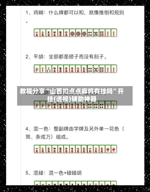 教程分享“山西扣点点麻将有挂吗”开挂(透视)辅助神器-第2张图片
