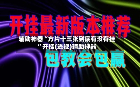 辅助神器“方片十三张到底有没有挂	”开挂(透视)辅助神器-第2张图片