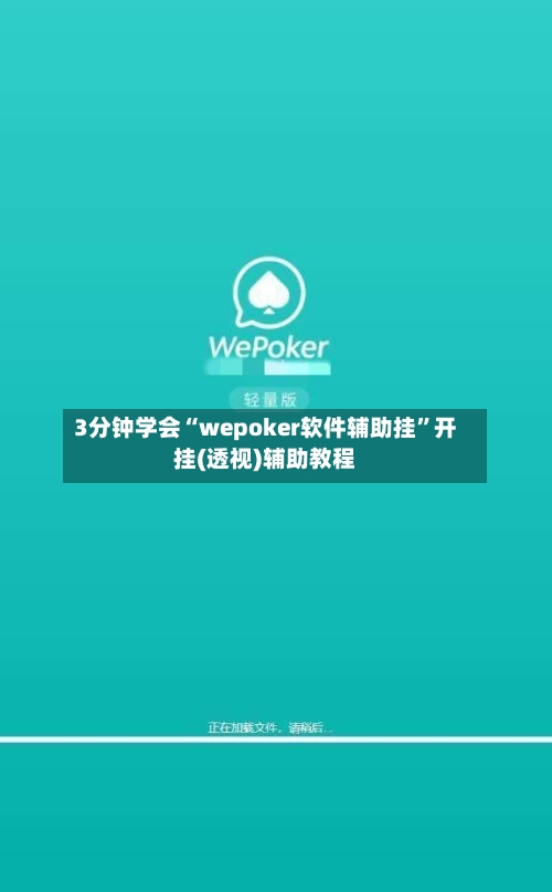 3分钟学会“wepoker软件辅助挂	”开挂(透视)辅助教程-第2张图片