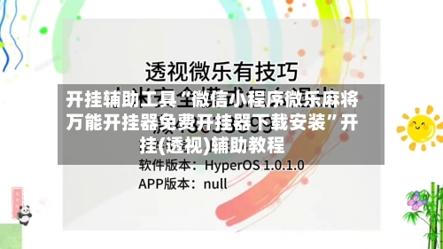 开挂辅助工具“微信小程序微乐麻将万能开挂器免费开挂器下载安装”开挂(透视)辅助教程-第3张图片