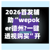 2026首发辅助“wepoker德州?一键透视购买”开挂(透视)辅助教程-第2张图片