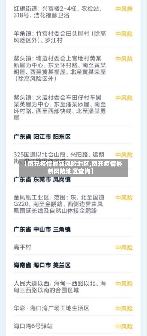【南充疫情最新风险地区,南充疫情最新风险地区查询】-第2张图片