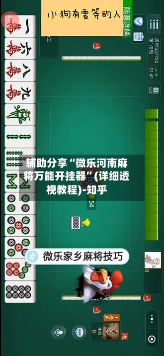 辅助分享“微乐河南麻将万能开挂器”(详细透视教程)-知乎-第2张图片