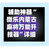 辅助神器“微乐内蒙古麻将万能开挂器	”详细辅助软件教程-第2张图片
