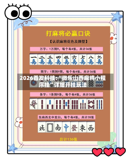 2026首发科技:“微乐山西麻将小程序挂”详细开挂玩法-第3张图片