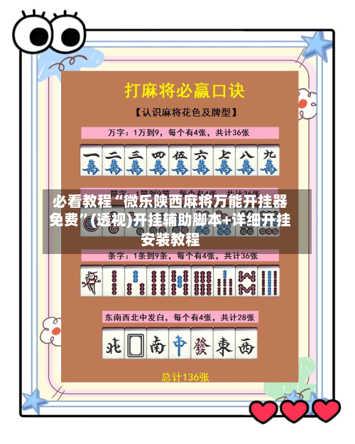 必看教程“微乐陕西麻将万能开挂器免费”(透视)开挂辅助脚本+详细开挂安装教程
