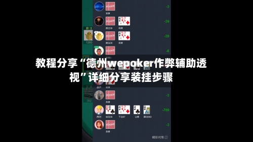 教程分享“德州wepoker作弊辅助透视”详细分享装挂步骤