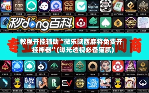 教程开挂辅助“微乐陕西麻将免费开挂神器”(曝光透视必备猫腻)-第2张图片