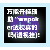 万能开挂辅助“wepoker透视真的吗(透视挂)!辅助神器插件下载