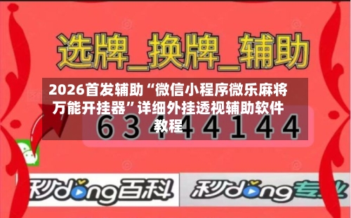 2026首发辅助“微信小程序微乐麻将万能开挂器	”详细外挂透视辅助软件教程-第2张图片