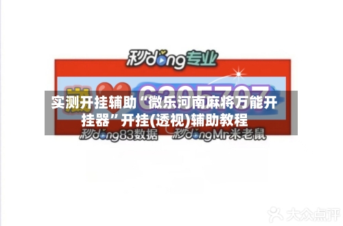实测开挂辅助“微乐河南麻将万能开挂器”开挂(透视)辅助教程-第2张图片
