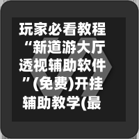 玩家必看教程“新道游大厅透视辅助软件”(免费)开挂辅助教学(最新辅助开挂教程)