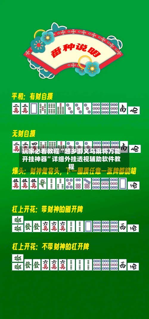 玩家必看教程“越乡游义乌麻将万能开挂神器”详细外挂透视辅助软件教程-第2张图片