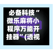 必备科技“微乐麻将小程序万能开挂器	”(透视挂)详细用法教程-第2张图片