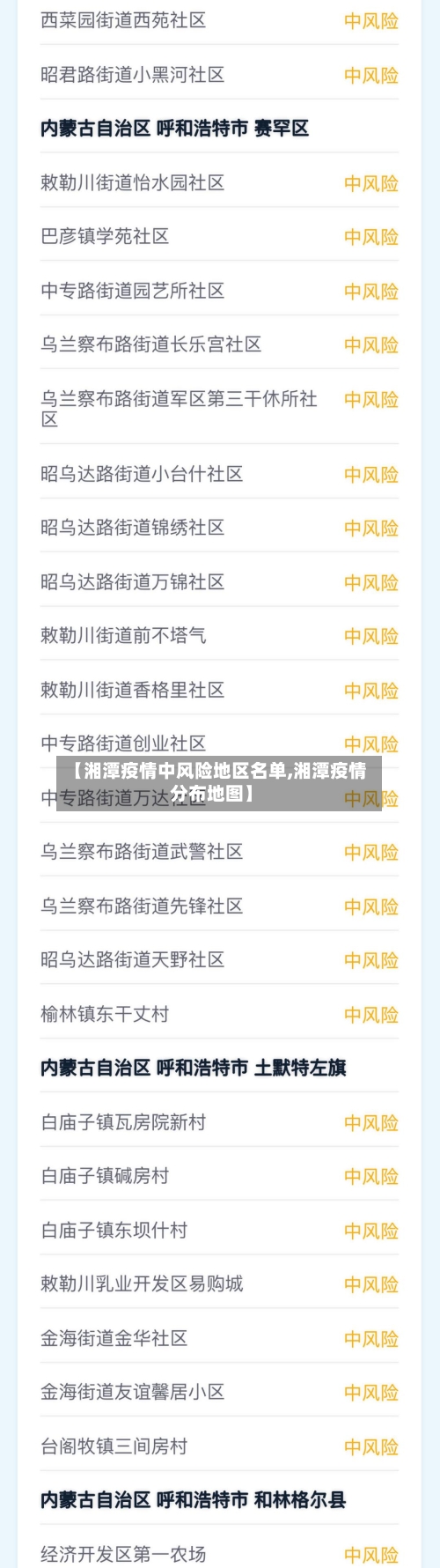 【湘潭疫情中风险地区名单,湘潭疫情分布地图】-第2张图片