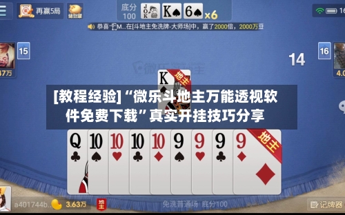 [教程经验]“微乐斗地主万能透视软件免费下载	”真实开挂技巧分享-第2张图片