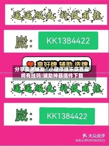 分享实测辅助“小程序微乐陕西麻将有挂吗!辅助神器插件下载-第2张图片