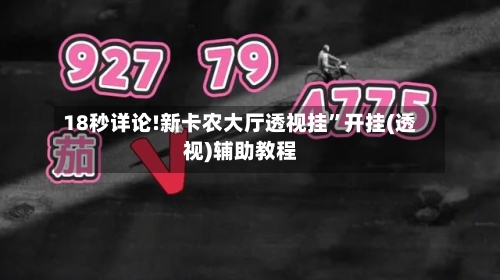 18秒详论!新卡农大厅透视挂”开挂(透视)辅助教程
