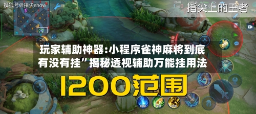 玩家辅助神器:小程序雀神麻将到底有没有挂”揭秘透视辅助万能挂用法-第2张图片