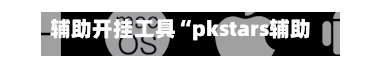辅助开挂工具“pkstars辅助器”开挂(透视)辅助教程