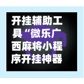 开挂辅助工具“微乐广西麻将小程序开挂神器”(曝光透视必备猫腻)-第3张图片