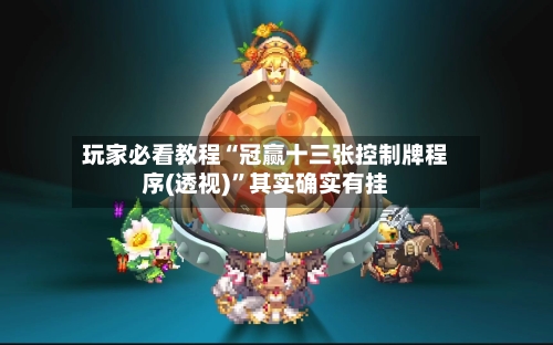 玩家必看教程“冠赢十三张控制牌程序(透视)	”其实确实有挂-第3张图片